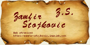 Zamfir Stojković vizit kartica
